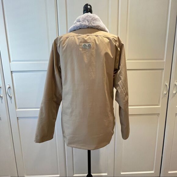 Rossignol JC De Castelbajac Women's Size M Ski Jacket Tan Mock Neck Pockets - Picture 4 of 16
